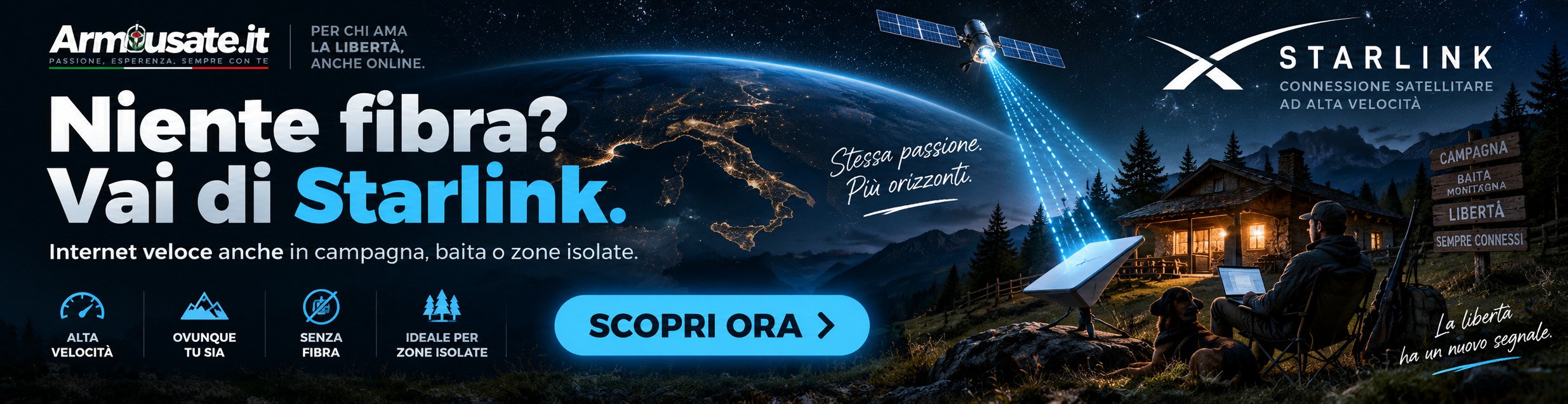 Starlink - Internet satellitare ad alta velocità