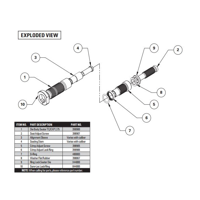 HORNADY Ring Lock Seater Die #044800