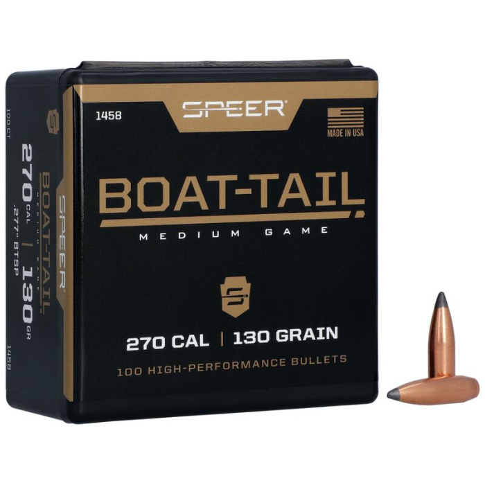 SPEER Palle Boat Tail 277" 130gr Spitzer BTSP #1458 (100pz)