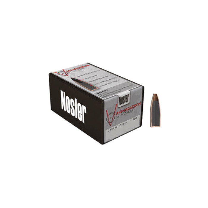 NOSLER Palle Varmageddon 224" 40gr FB Tipped Metallic-Black-Tip #17230 (100pz)
