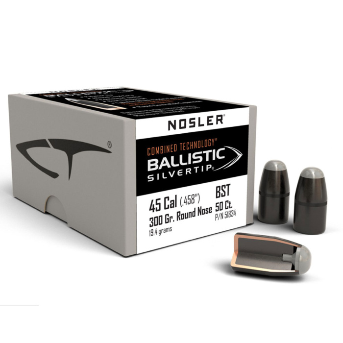 NOSLER Palle Ballistic Silver Tip 458" 300gr RN #51834 (50pz)