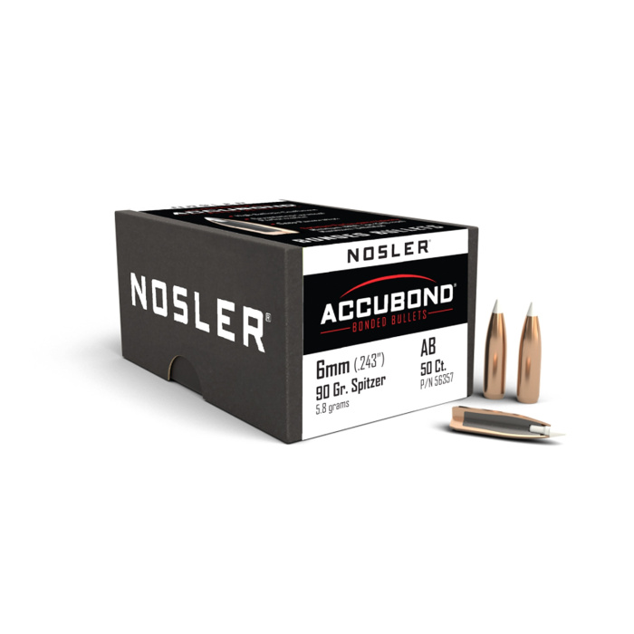NOSLER Palle AccuBond 243" 90gr SP #56357 (50pz)