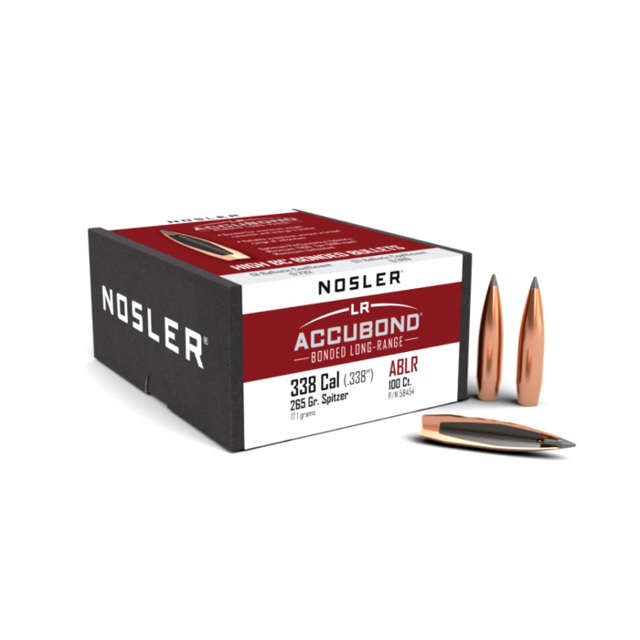 NOSLER Palle AccuBond LR Palla Long-Range 338" 265gr SP #58454 (100pz)