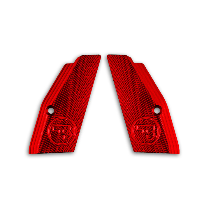 CZ 75 TS Guance Corte Zigrinato Rosso