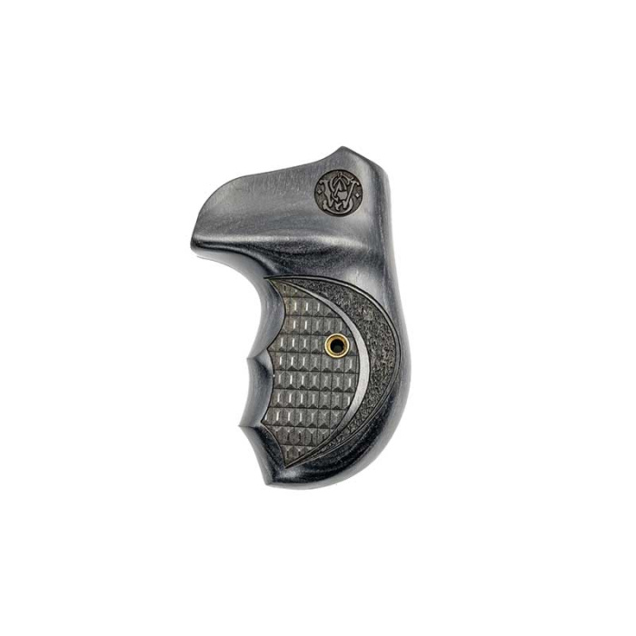 S&W Guance in Legno J Round Bateleur Silverblack Crockback/Stipple Laser Logo