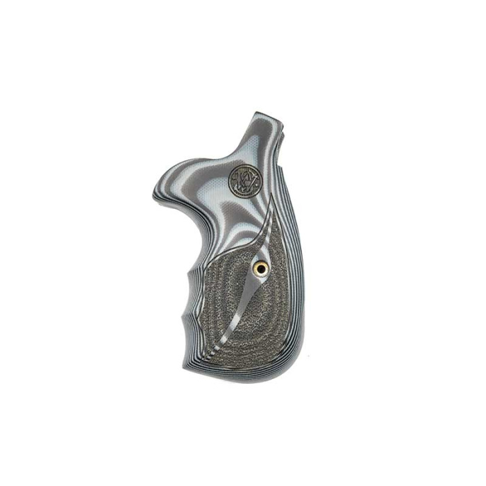 S&W Guance in Legno N Round NU Grey/Black G10 Laser Logo