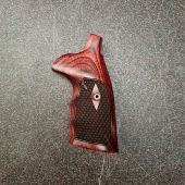 S&W Guance in Legno N Round Bateleur Super Rosewood Checkered Fleur-de-Lis