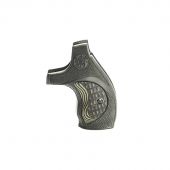 S&W Guance Sintetiche con Inserto in Legno J Round Falconia Black with Olive Drab G10 Crocback Insert